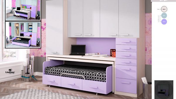 Dormitorio Juvenil Composición 58