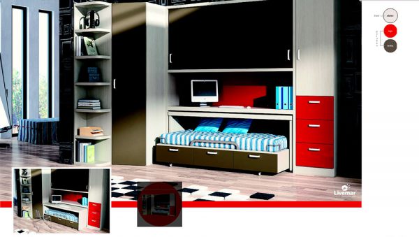 Dormitorio Juvenil Composición 59