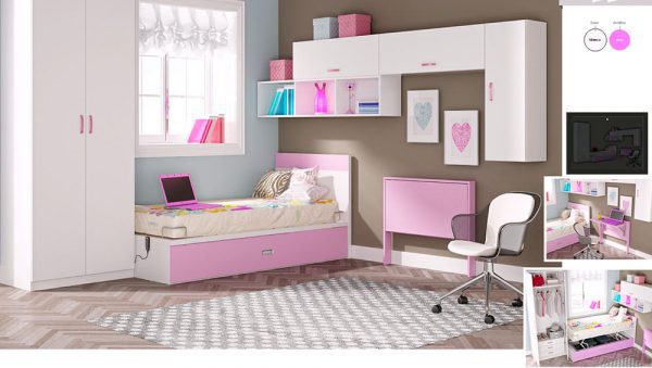 Dormitorio Juvenil Composición 61