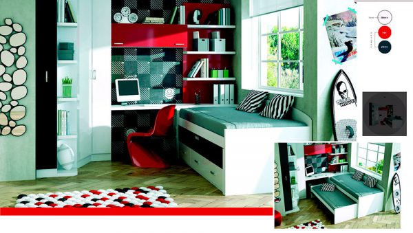 Dormitorio Juvenil Composición 62