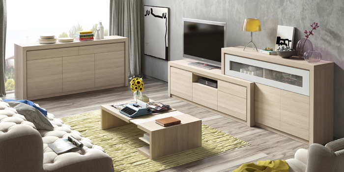 Muebles personalizables en acabados y configuraciones